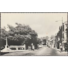 War Memorial and High Street, Sandgate, Kent, c.1955 - Valentine's RP Postcard