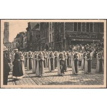 De Maagden van Brugge zingen het Veni Creator, c.1920 - Rossel Briefkaart