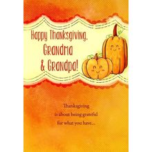 Happy Thanksgiving Grandma & Grandpa - Thanksgiving Greeting Card - 08151