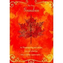 For You Grandson - Thanksgiving Greeting Card - 08191