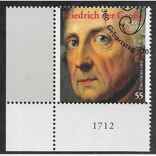 GER 2012 55c 'FREDERICK II OF PRUSSIA' (CORNER MARGIN) FINE USED (EBID54-038)