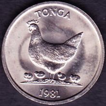 1981 Tonga 5 Seniti Coin