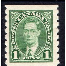 Canada Sg368 1c green imperf x perf 8 mounted mint (CB)