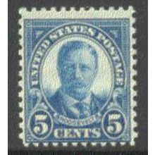 637 5c Theodore Roosevelt Average MNH Q1567