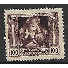 CZECHOSLOVAKIA 1919 ANNIV OF INDEPENDENCE 100H BROWN SG65 M MINT