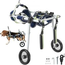 2 Wheels Dog Wheelchair for Back Legs, Pet Wheelchair Lightweight & Adjustab...