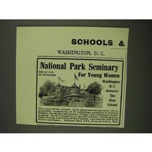 1908 National Park Seminary Ad - For Young Women