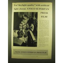 1953 Ansco Superpan Press Film Ad - Daylight Quality