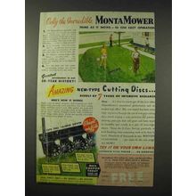 1953 MontaMower Lawn Mower Ad - Trims As It Mows