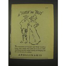 1956 Apollinaris Water Ad - Scotch and Polly, Phil May