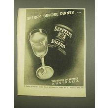 1956 Seppelts Solero Sherry Ad - Before Dinner