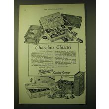 1924 Whitman's Chocolates Ad - Chocolate Classics