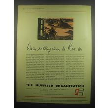 1949 The Nuffield Organization Ad - We're rolling down to Rio, too
