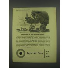 1949 Royal Air Force Ad - Commissions for men considered suitable