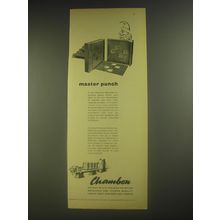 1958 Chambon Machines Ad - Master Punch