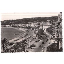 THE PROMENADE, NICE, FRANCE used postcard RP 1964 postmark =