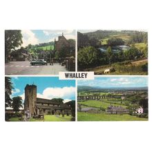 WHALLEY, LANCASHIRE. MULTIVIEW.. used vintage postcard 1977 not posted