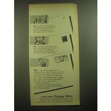 1945 Pitney-Bowes Postage Meter Ad - Once You had to bring letter to postoffice