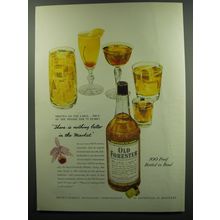1949 Old Forester Bourbon Ad - Written on the label true of the whisky for years