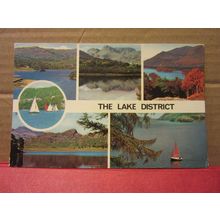 multiview, THE LAKE DISTRICT. used postcard by colourmaster =