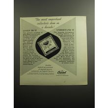 1951 Capitol Records Advertisement - Alban Berg Concert Aria, Der Wein