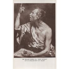 William Orpen Saint Patrick Stoke On Trent Art Gallery Old Painting Postcard