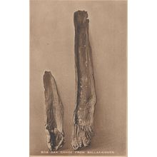 Bog Oak Canoe Ballakaighen Stone Age Prehistoric Antique Postcard