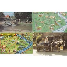 The Library Burley New Forest Wagon Horse Rides 4x Postcard s