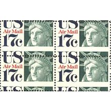 C80, RARE MISPERFED BLOCK OF 4 ERROR STATUE OF LIBERTY