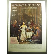 1957 Hilton Hotels Ad - Hilton Hotels Lead the way in brilliant entertainment