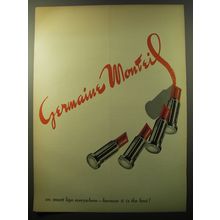 1960 Germaine Monteil Lipstick Advertisement - On smart lips everywhere