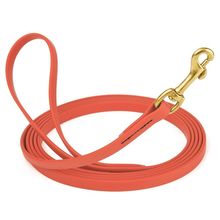 Dog Pet Leash Coral w/ Brass Hardware W 1/2" - L20'