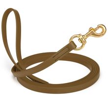 Dog Pet Leash Coyote Brown w/ Brass Hardware W 5/8" - L20'