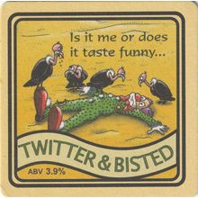 BEER MAT - ALLGATES BREWERY - TWITTER & BISTED - (Cat No 005) - (2010)