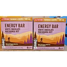 Elevation Energy White Chocolate Macadamia Nut Bar 14.4oz 408g (2 Boxes)