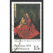 AUSTRALIA 1978: CHRISTMAS - 15c THE MADONNA & THE CHILD USED (G6)