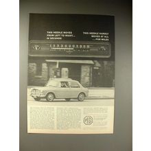 1964 MG Sports Sedan Car Ad - Needle Moves in Seconds