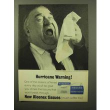 1964 Kleenex Tissues Ad - Hurricane Warning