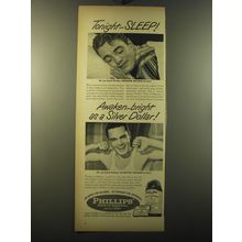 1949 Phillips' Milk of Magnesia Ad - Tonight-sleep!