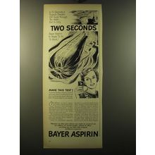 1949 Bayer Aspirin Ad - In 5.1 seconds a torpedo streaks 100 yards