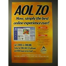 2002 America Online Ad - 7.0 Now, simply the best online experience ever!