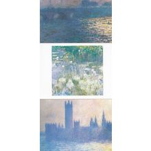Monet Waterloo Bridge WW1 Water Lilies Houses Of Parliament 3x Postcard s