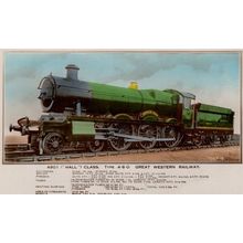 4901 Hall Class Type 4-6-0 GWR Real Photo Train Old Postcard