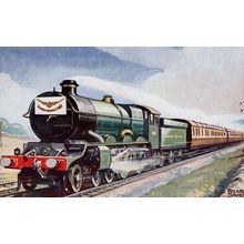 GWR Castle Class 4-6-0 Roland Davies Train Salmon Postcard