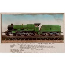 GWR Castle Class 4-6-0 4073 Old Train Real Photo Postcard