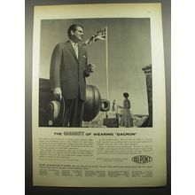 1955 Du Pont Dacron Suit by Hart Schaffner & Marx Ad - The Sagacity of wearing