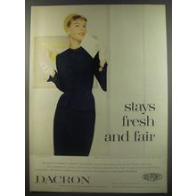 1956 Du Pont Dacron Ad - Stays fresh and fair