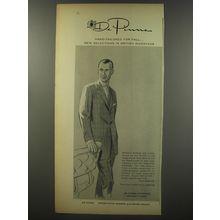 1956 De Pinna Suit Ad - Hand-tailored for fall