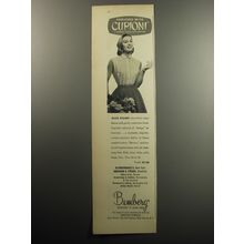 1957 Bemberg Cupioni Rayon Yarn Advertisement - Alice Stuart Blouse