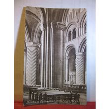 PILLARS IN NAVE, DURHAM CATHEDRAL unused antique postcard by G. Bailes, Durham =
